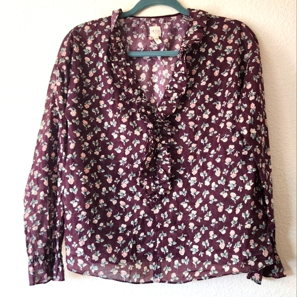 Rebecca Taylor La Vie Floral Top XS
